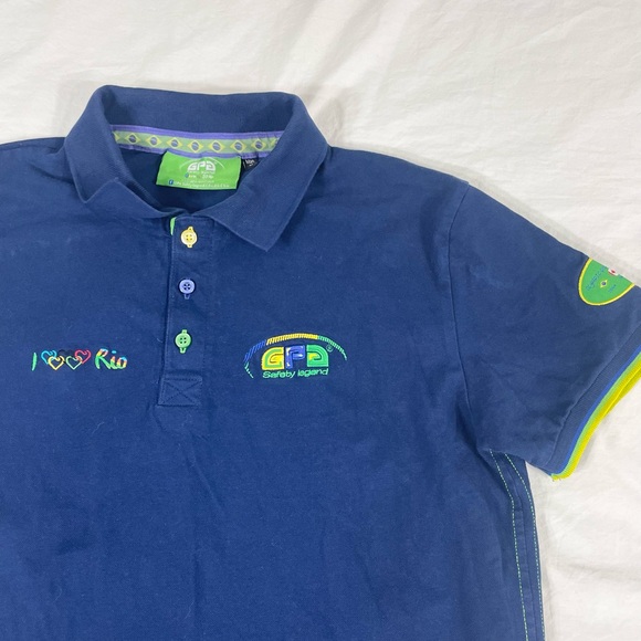 GPA Safety Legend Mens Blue Short Sleeve Polo Shirt Size M (Fit) - Picture 2 of 12